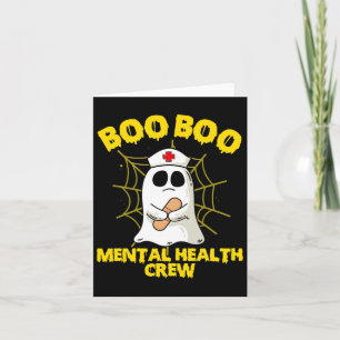 Cartão Enfermeira de Saúde Mental Boo Boo Boo Crew