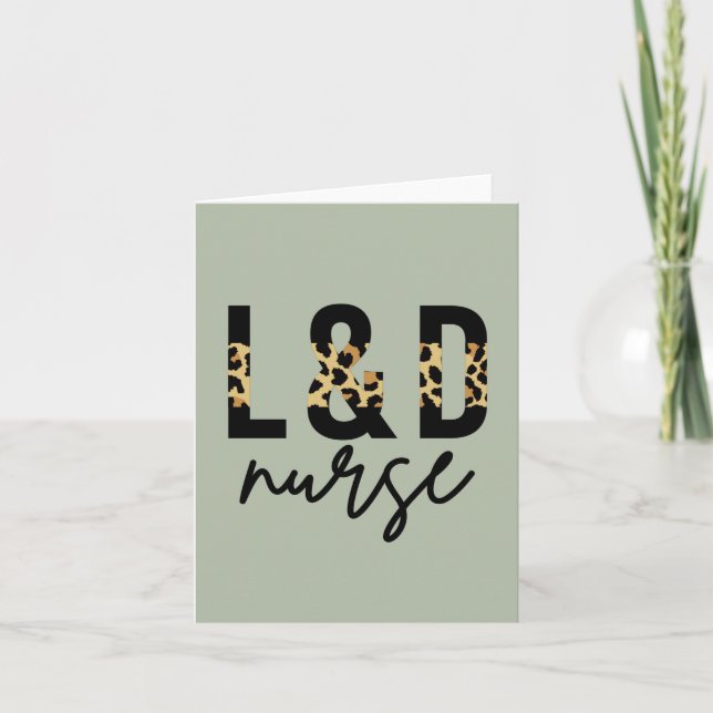 Cartão enfermeira de trabalho de parto e parto L & D esta (Frente)