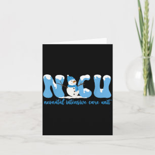 Cartão Enfermeira de UTI Neonatal de Inverno Natal Boneco
