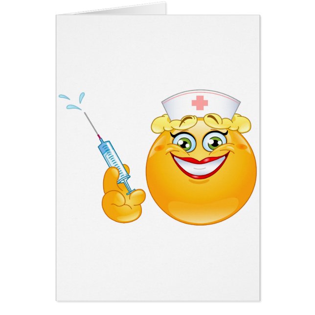 Cartão enfermeira emoji (Frente)