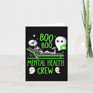 Cartão Enfermeira Mental Enfermeira Psych Boo Crew Enferm