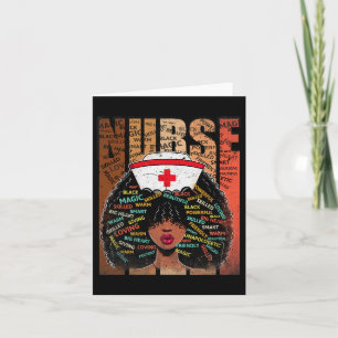 Cartão Enfermeira Negra Afro Melanin Vintage Black Histo