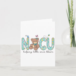 Cartão Enfermeira Nicu Bear Primavera Nicu Ajudando Peque