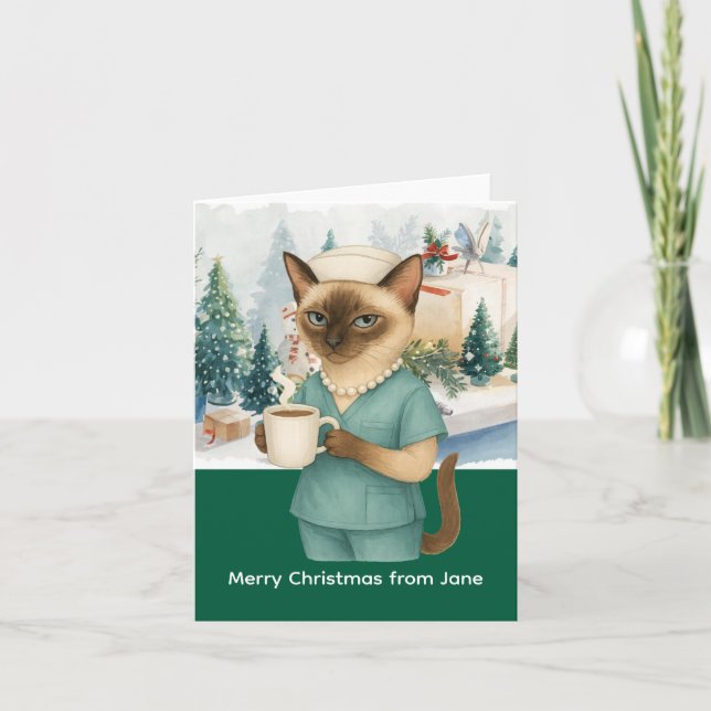 Cartão Enfermeira no local de trabalho (Frente)