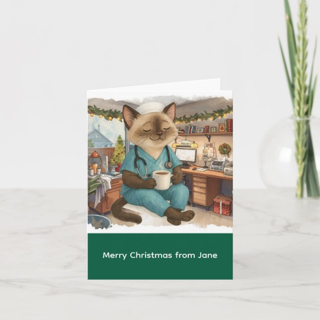 Cartão Enfermeira no local de trabalho (Frente)