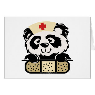 Cartão Enfermeira Panda