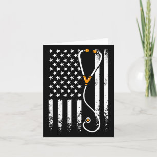 Cartão Enfermeira Patriótica de Bandeira Americana Semana