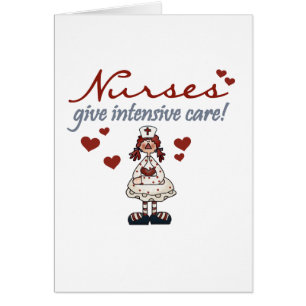 Cartão Enfermeiras dão camisetas e presentes intensos