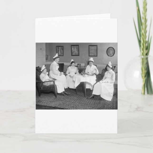 Cartão Enfermeiras em Tea, início dos anos 1900 (Frente)