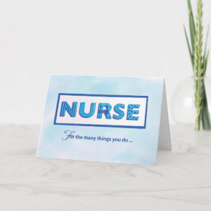 Cartão Enfermeiras Grateful Blue Standard Art