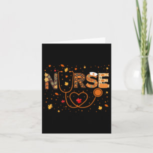Cartão Enfermeiro Dia de Ação de Graças Enfermeiro Esteto
