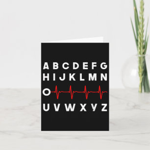 Cartão Enfermeiro Pqrst, Abcs Ekg Strip Alphabet, Enferme