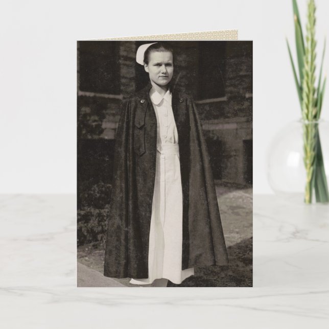 Cartão Enfermeiro Retro dos anos 30 (Frente)