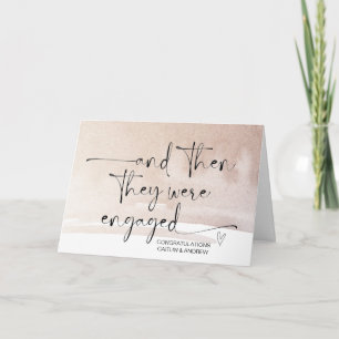 Cartão Engagement Congratulations for Bride and Groom Car