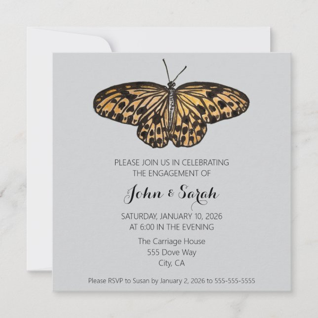 Cartão Engagement Party Invitation (Frente)