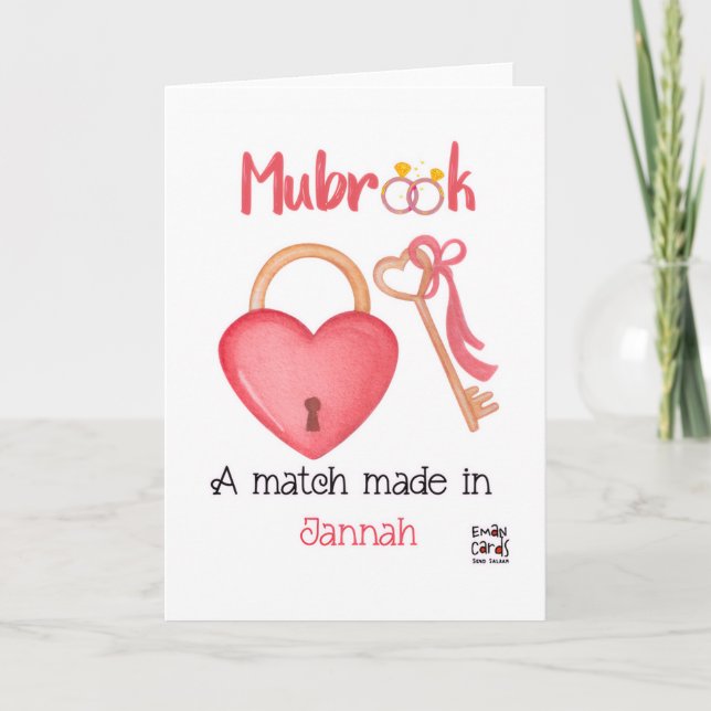 Cartão Engagement Wishes with a Heart  (Frente)