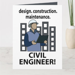 Cartão Engenheiro Civil de Design Engenheiro