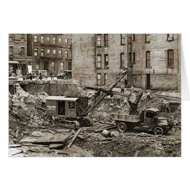 Cartão Engenheiro de operação da grua e pá do Noroeste (Frente Horizontal)