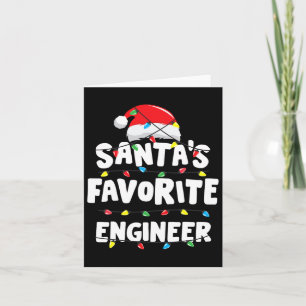Cartão Engenheiro Natal Papai Noel Presente Engraçado Fav
