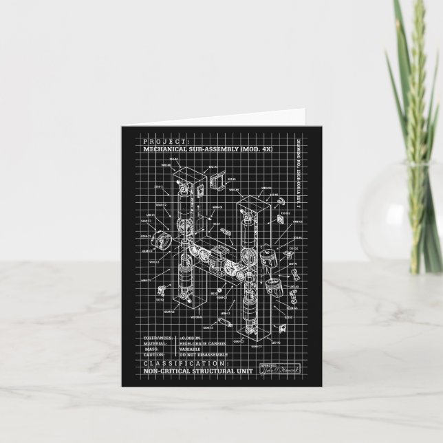 Cartão Engineer Engineering Monogram Initial Catal Letter (Frente)