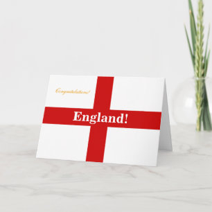 Cartão England Flag - Engerland! Engerland! Parabéns