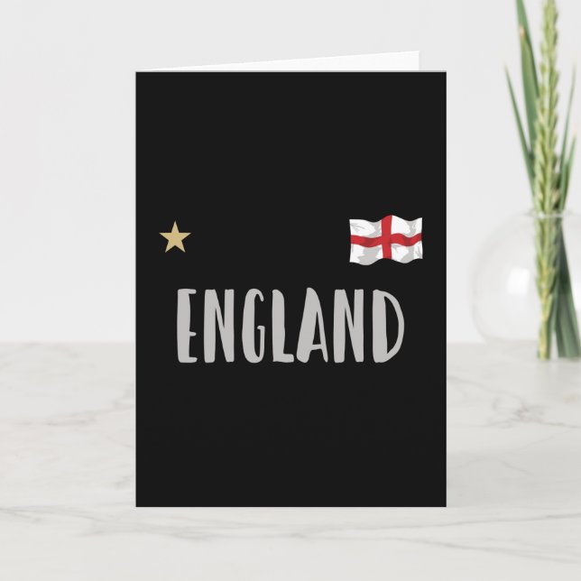Cartão England Football Fan Shirt English Flag (Frente)