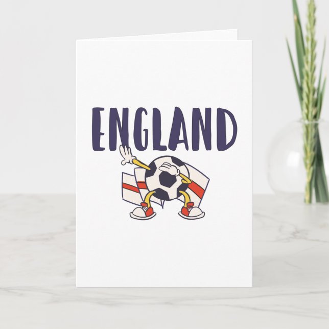 Cartão England Football Fan Shirt English Flag (Frente)