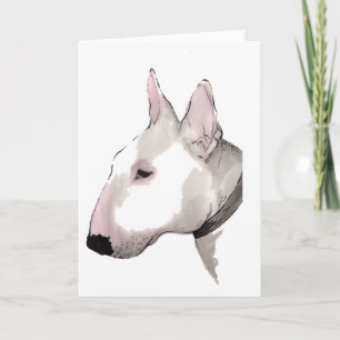 Cartão english bull terrier card portrait