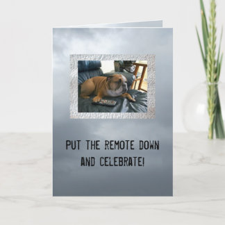 Cartão English bulldog funny happy birthday card