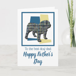 Cartão English Bulldog TriColour Dia dos Pais