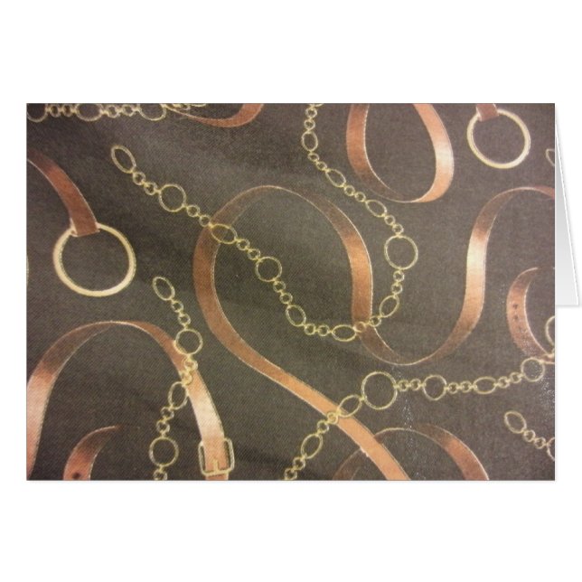 Cartão English Equestrian - Brown (Frente Horizontal)