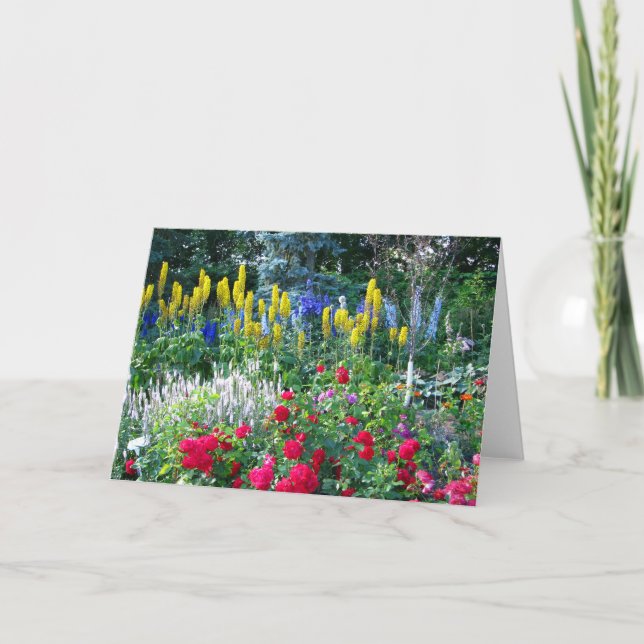 Cartão English Garden Florals Greeting Card (Frente)