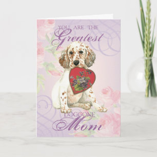 Cartão English Setter Heart Mãe
