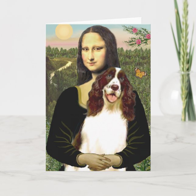 Cartão English Springer (Liv2) - Mona Lisa (Frente)