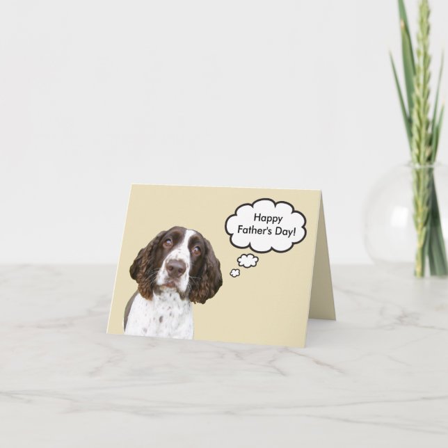 Cartão English Springer Spaniel Father's Day Card (Frente)