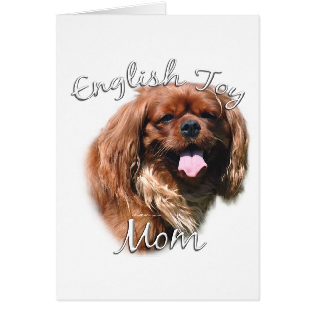 Cartão English Toy Spaniel Mãe 2 (Frente)