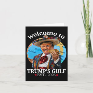 Cartão Engraçada Camisa de Trump Bem-vinda ao Golfo de Tr
