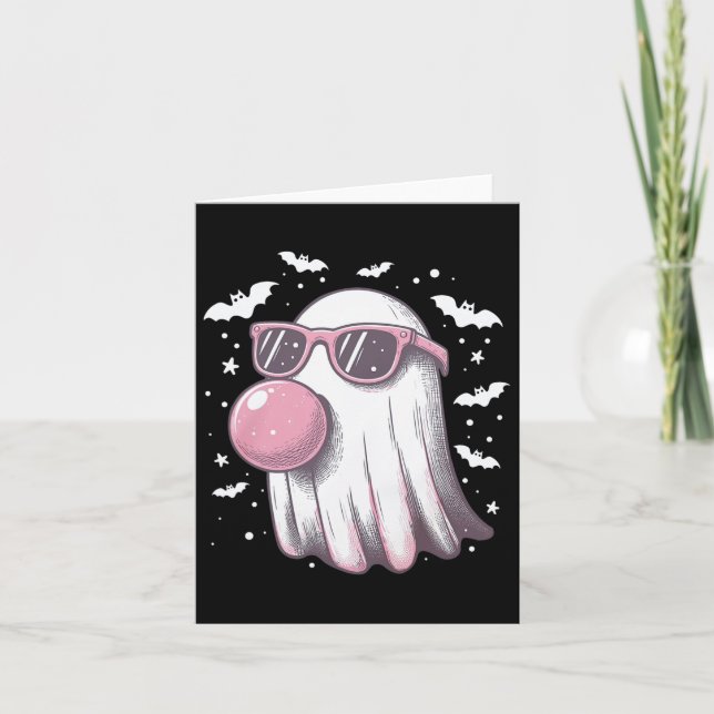 Cartão Engraçada Ghost Girls Halloween Bonitas Fantasmas (Frente)