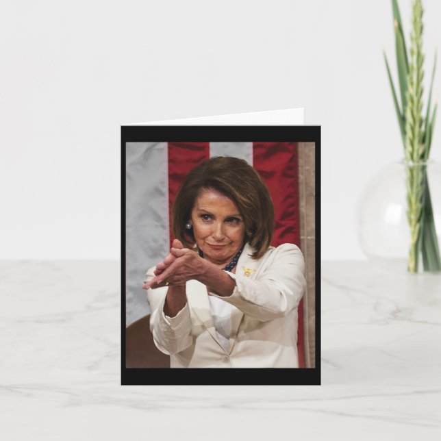 Cartão Engraçada Nancy Pelosi Relembra-Se Contra Tumor (Frente)