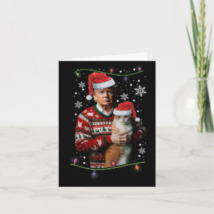 Cartão Engraçada Trump Christmas Cats Lovers
