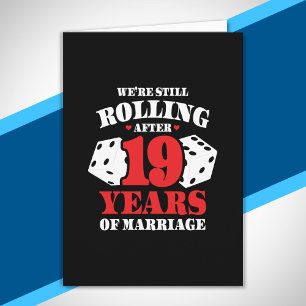 Cartão Engraçado 19º Aniversário Casais Casados 19 Anos
