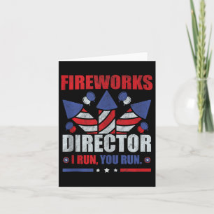 Cartão Engraçado 4º De Julho Diretor De Fogos De Artifíci