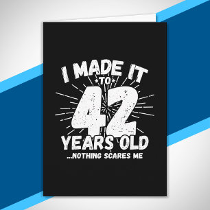 Cartão Engraçado 42º Aniversário Citação Sarcástica 42 an