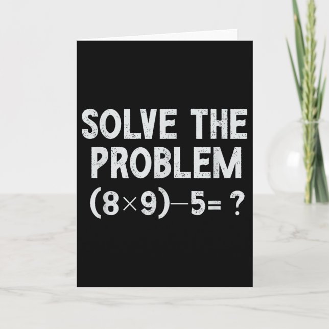 Cartão Engraçado 67 Meme Pemdas Professor de Matemática E (Frente)