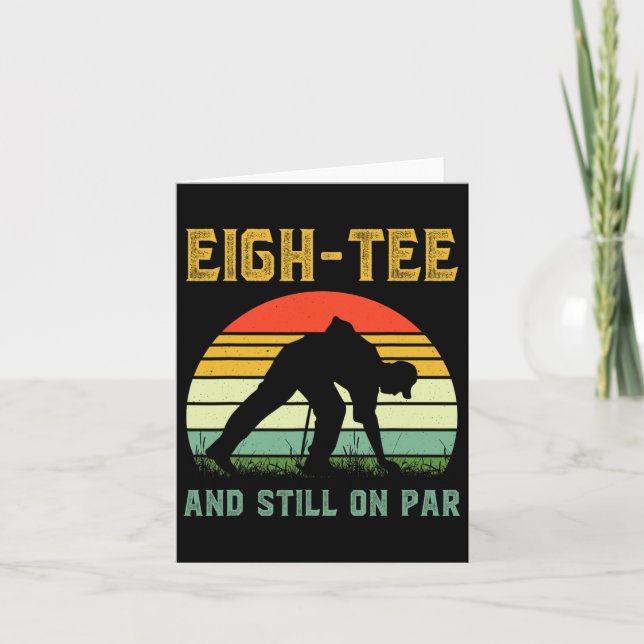 Cartão Engraçado 80 Birthday Golf Pun Golfing 80 Anos (Frente)