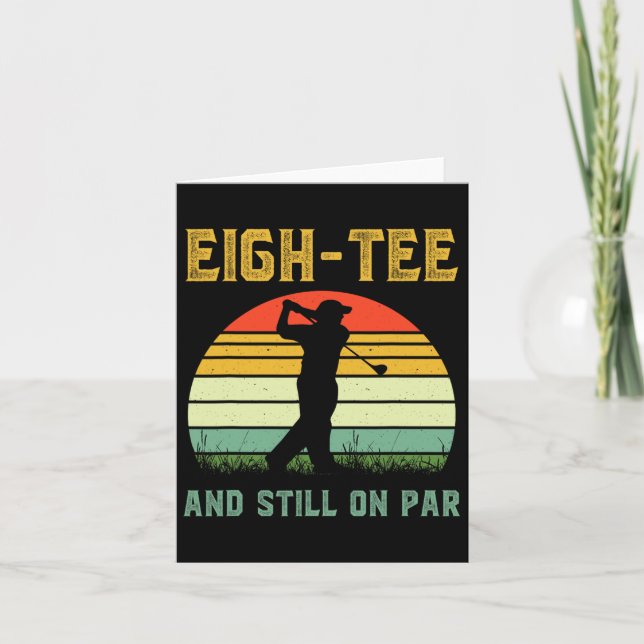 Cartão Engraçado 80 Birthday Golf Pun Golfing 80 Anos (Frente)