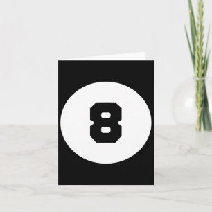 Cartão Engraçado 8 Ball Magic Oito Billiards Piscina Pret
