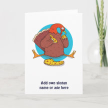 Engraçado Ação de Graças Turquia Comendo Pizza Tee