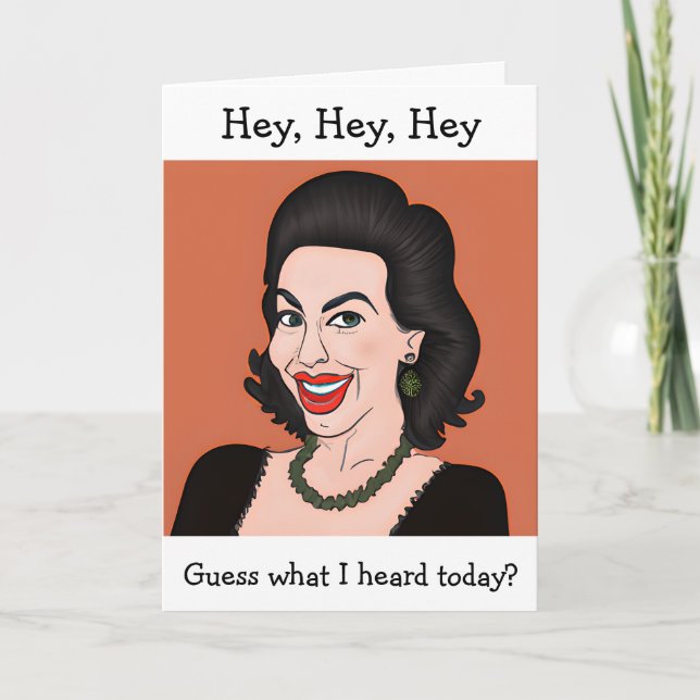 Cartão Engraçado amigo Gossiping | Manter em contato (Frente)