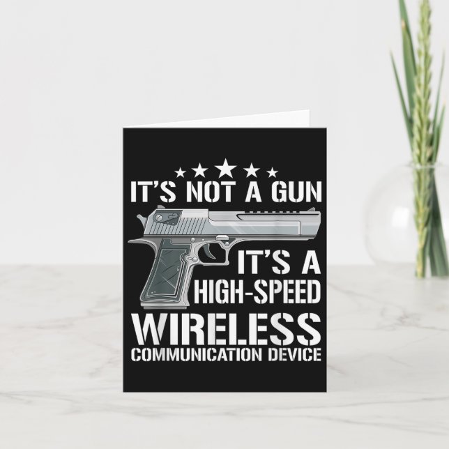 Cartão Engraçado Ammo Gun Lovers Dizendo que o dono da ar (Frente)